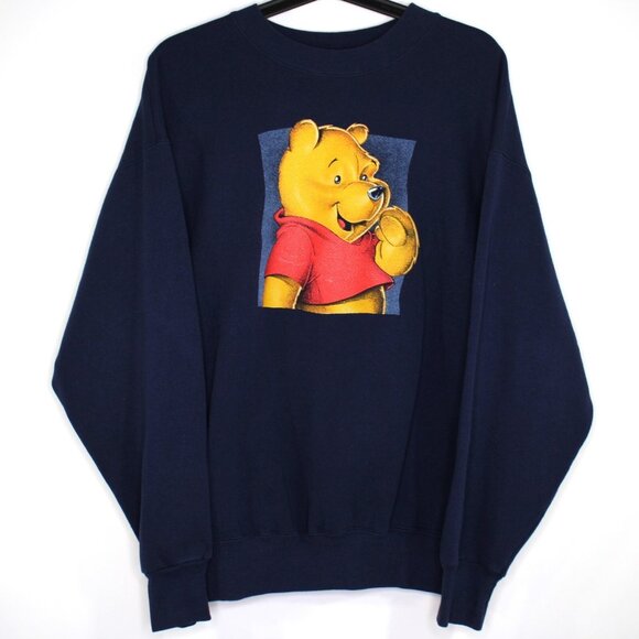 Vintage The Disney Store Mens Large Made In USA Winnie The Pooh Sweatshirt H688 - Picture 1 of 5